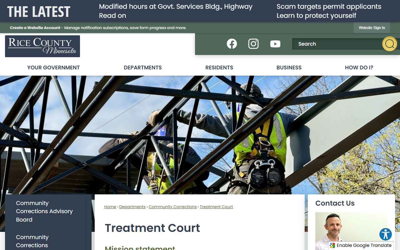 Rice County arrest records Treatment Court source