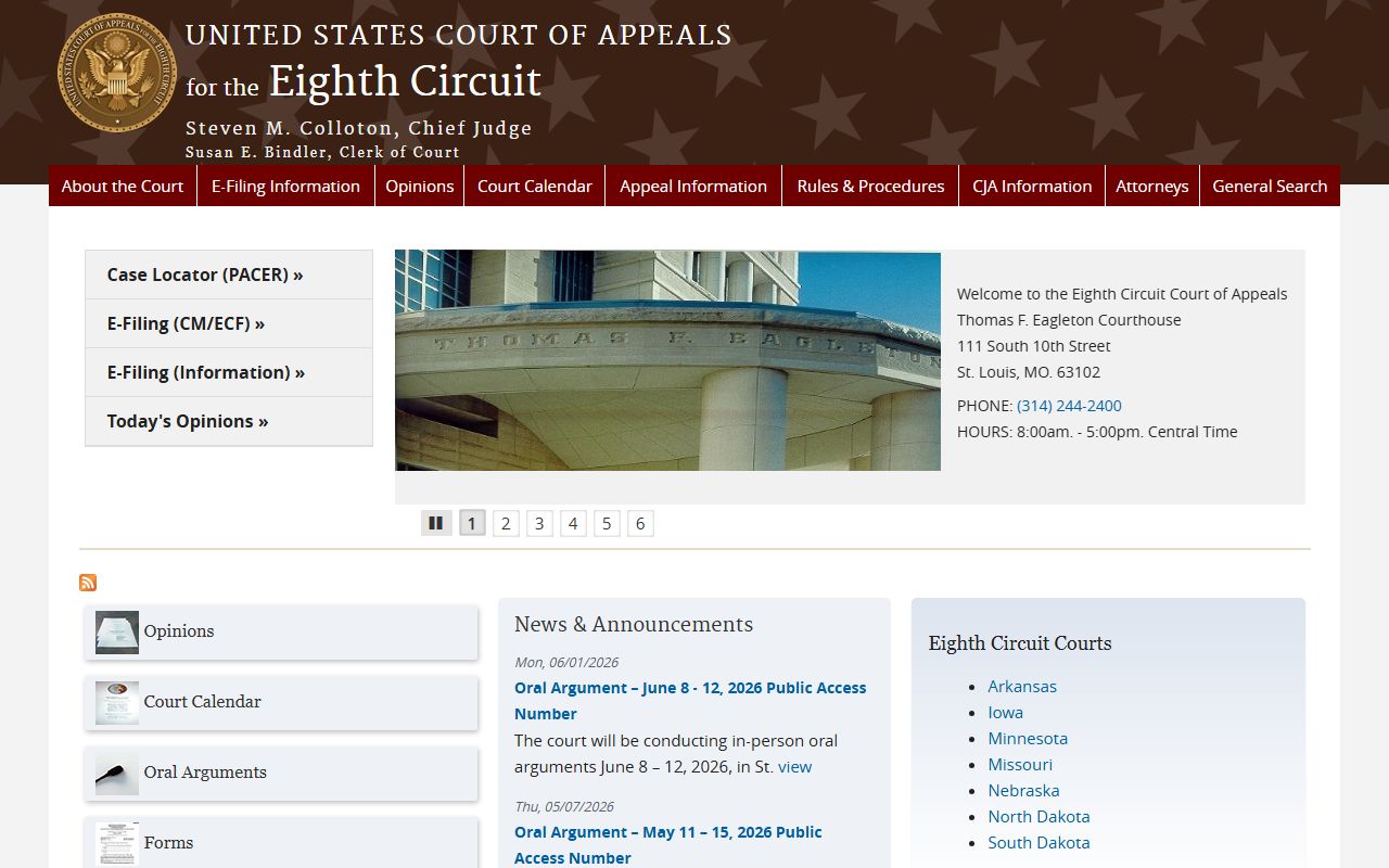 Rice County court dockets federal appeals source