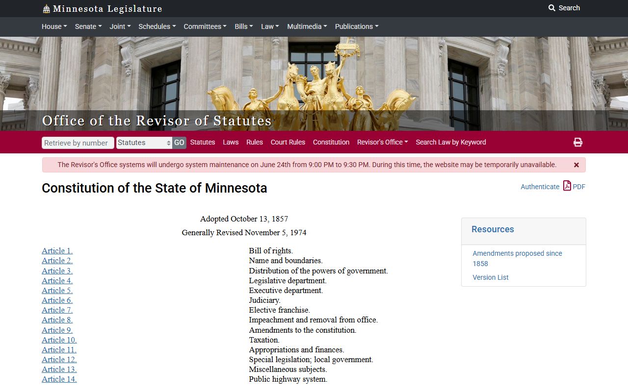 Rice County District Court Minnesota Constitution judicial branch