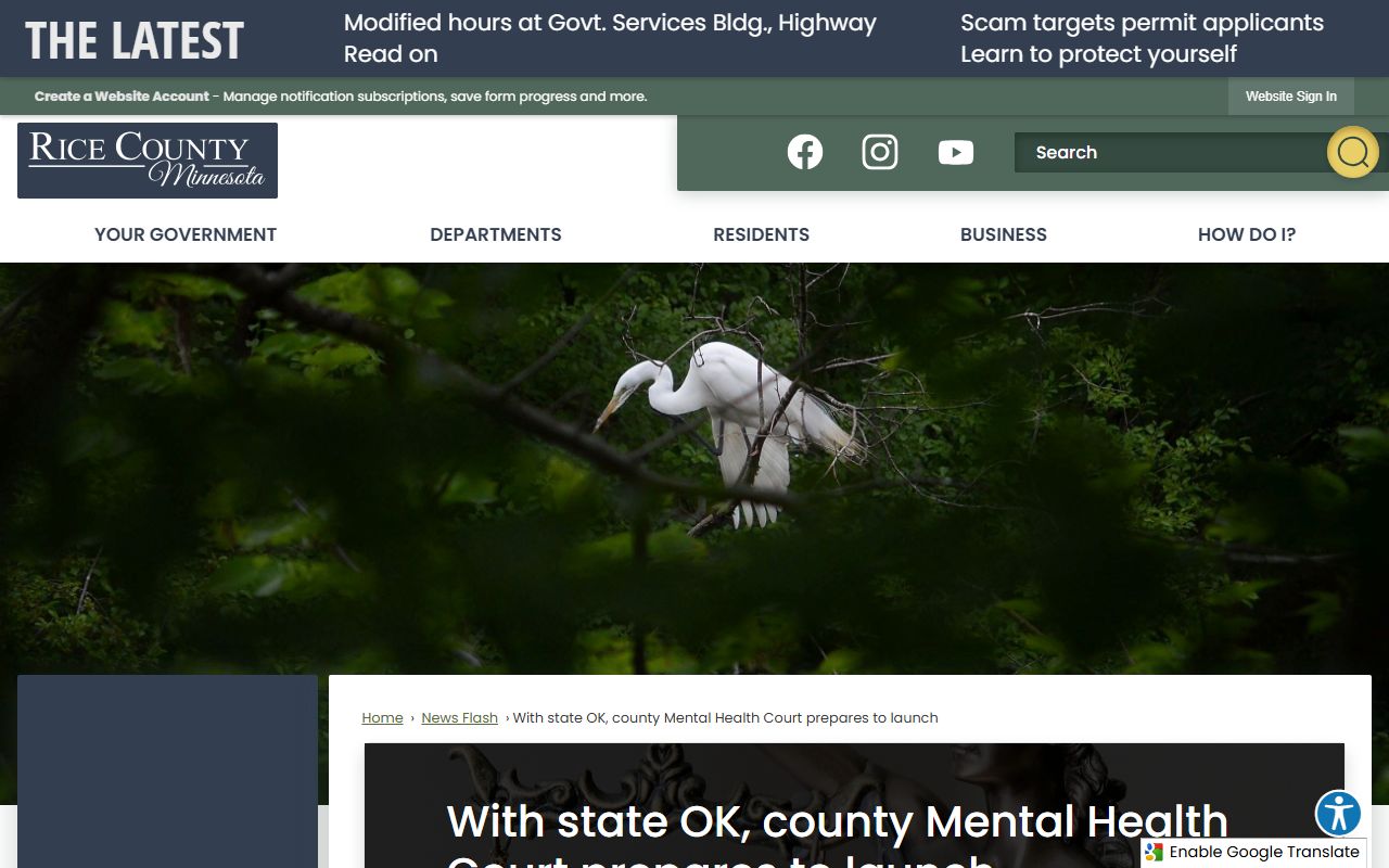 Rice County court records Mental Health Court launch